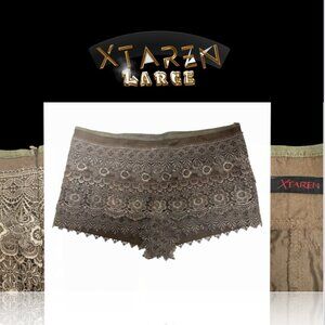 Xtaren Skirt womens Size L Crochet Laced Brown